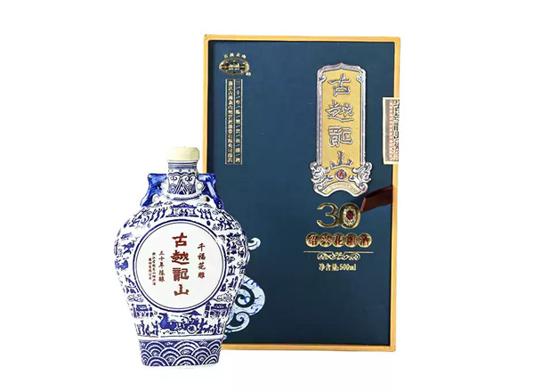 上海黄酒回收古越龙山黄酒千福花雕三十年陈酿绍兴花雕酒500ml礼盒装